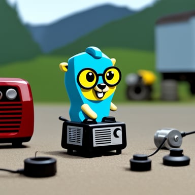 Go Blue Gopher using a generator
