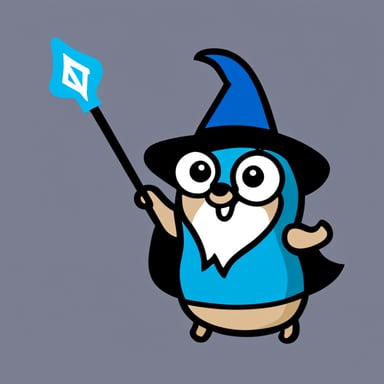 Go Blue Gopher as the wizard gopher logo.