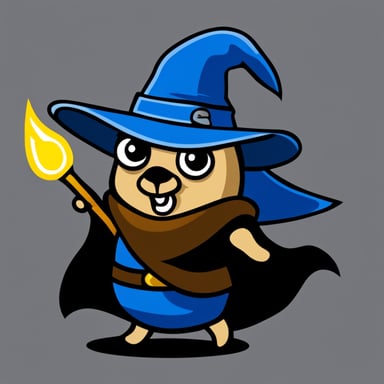 Go Blue Gopher as the wizard gopher logo.