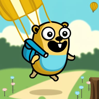 Go Blue Gopher parachute jumping