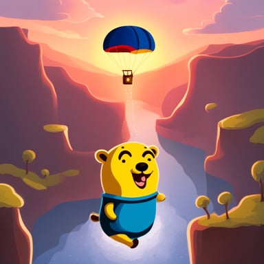 Go Blue Gopher parachute jumping