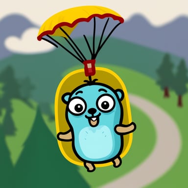 Go Blue Gopher parachute jumping