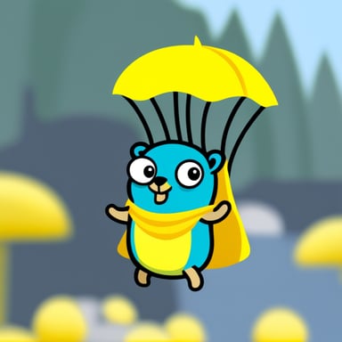 Go Blue Gopher parachute jumping