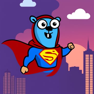 Go Blue Gopher as Superman
