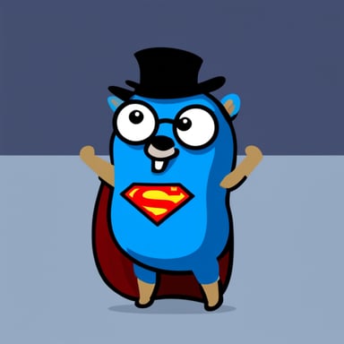Go Blue Gopher as Superman