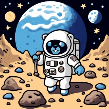Go Blue Gopher's first step on the moon