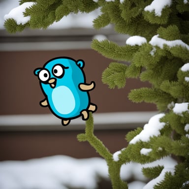 The go blue gopher climbed the tree.