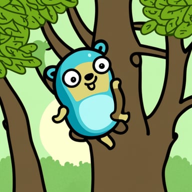 The go blue gopher climbed the tree.