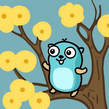 The go blue gopher climbed the tree.