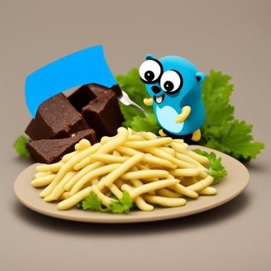 Go Blue Gopher eating.