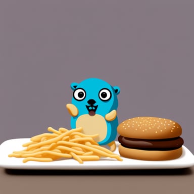 Go Blue Gopher eating.