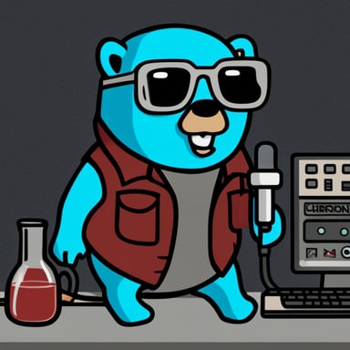 Go blue gopher as Dr. Dre in The Chronic