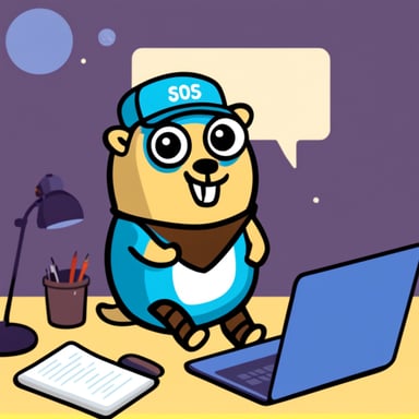 Go blue gopher as a software engineer