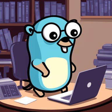Go blue gopher as a software engineer