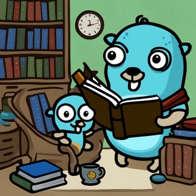 Go blue gopher read script
