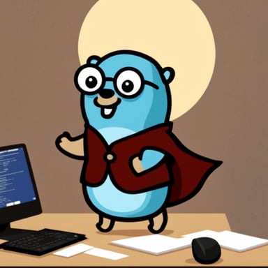 Go Blue Gopher writes Google code.