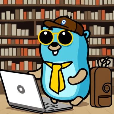 Go Blue Gopher writes Google code.