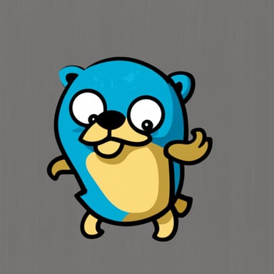 Go Blue Gopher in the colors of Chainalysis.