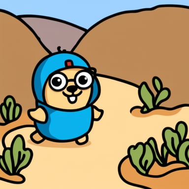Go Blue Gopher as Dune Gopher