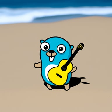 Go Blue Gopher on the beach.