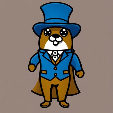 Go Blue Gopher's Watson-inspired design:

Dimension: 2D
Background: Solid white (default)
Customization:
Outfit: Victorian-style brown suit/overcoat with a matching bowler hat for Go Blue Gopher
Accessories: Pocket watch and cane for Go Blue Gopher
Facial Expression: Calm, intelligent, and featuring a small mustache for Go Blue Gopher
Colors: Earthy tones (browns, beige, cream) to give Go Blue Gopher the Watson vibe
Pose: Standing upright, one hand holding a cane for Go Blue Gopher
