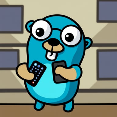 Go Blue Gopher is holding a cell phone while posting on Instagram.