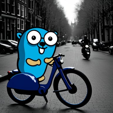 Go Blue Gopher in Amsterdam.