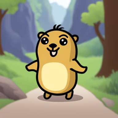 Go Blue Gopher as Avatar Happy Gopher.