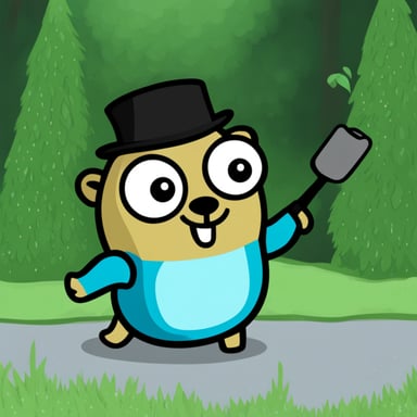 Go Blue Gopher as Avatar Happy Gopher.