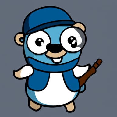 Draw a cool Go Blue Gopher for a profile photo.