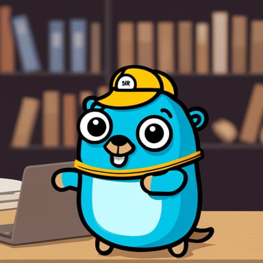Happy Go Blue Gopher working as Sr. AI Software Engineer.