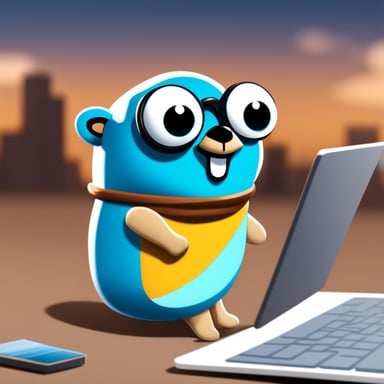 Happy Go Blue Gopher working as Sr. AI Software Engineer.