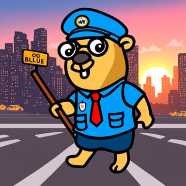 Go Blue Gopher as the traffic operator gopher.