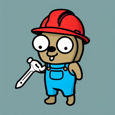 Go blue gopher with a red color wrench.