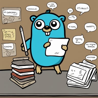 Go Blue Gopher stands beside a chalkboard, holding a pointer with a determined expression. On the board behind it, a simple diagram illustrates the memory layout in Go: a neatly labeled Stack and a sprawling, chaotic Heap. Go Blue Gopher appears to be explaining the complexities of memory management to an invisible audience. Below the board, scribbled notes read: 'Efficient memory usage: beyond just leaks!' It's clear Go Blue Gopher is on a mission to untangle the mysteries of allocation and fragmentation in Go.