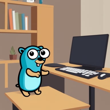 The Go Blue Gopher as a unique DNS service.