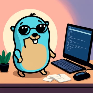 Go Blue Gopher as cryptography gopher