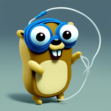 Go blue gopher with wire