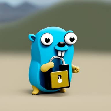 Go Blue Gopher is holding locks.