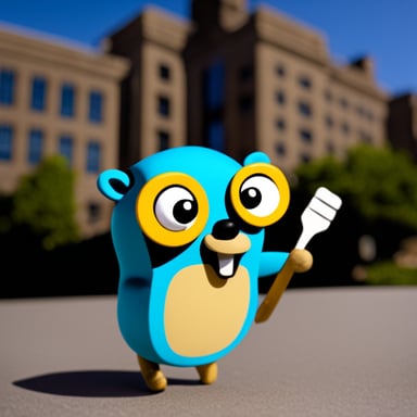 Go Blue Gopher held hostage.