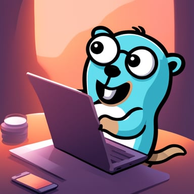Go Blue Gopher coding React.