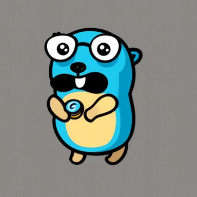 Go Blue Gopher coding React.