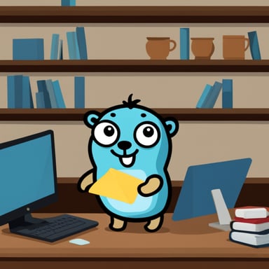 Go Blue Gopher coding React.