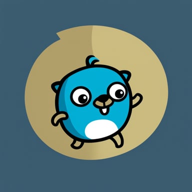 Go Blue Gopher is the shape of a gong that is reverberating with sound. Logo