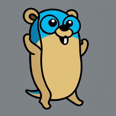 Go Blue Gopher is the shape of a gong that is reverberating with sound. Logo