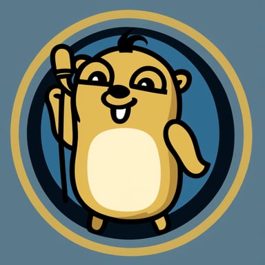 Go Blue Gopher's logo is shaped like a gong, reverberating with sound. It's round, embodying the essence of a gong.