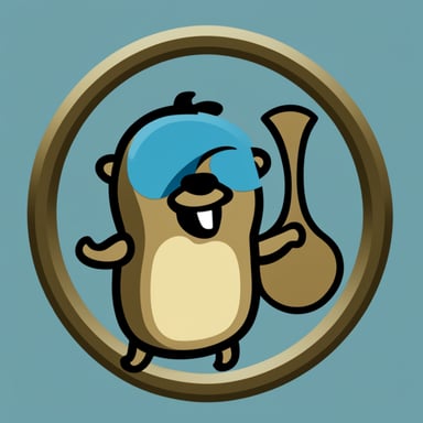 The Go Blue Gopher logo is shaped like a gong.
