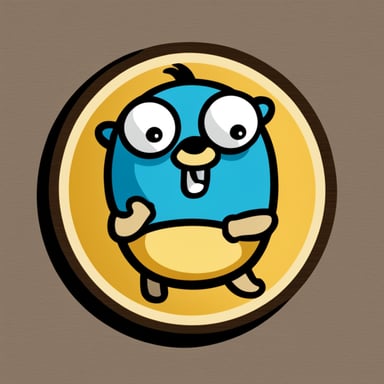 The Go Blue Gopher logo is shaped like a gong.