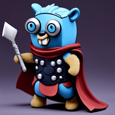 Go Blue Gopher as Thor.