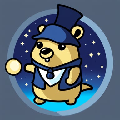 A logo of Go Blue Gopher performing alchemy.
